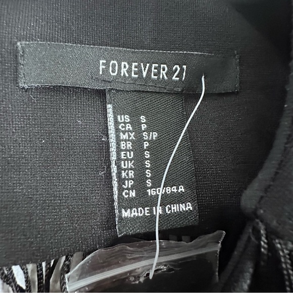 Forever 21 Mini Dress Fringe Size S Black Boho Western Sleeveless cowgirl NWT - Picture 5 of 13